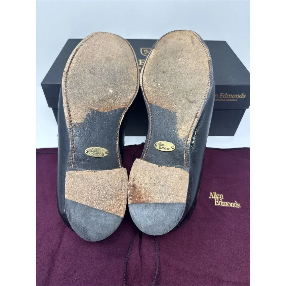 Allen Edmonds The Adams Independence Collection Black Loafers Tassle Sz 10 D